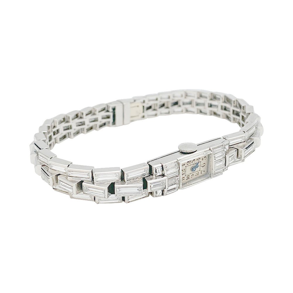 Montre Art Déco en platine et diamants. - Castafiore