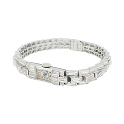 Montre Art Déco en platine et diamants. - Castafiore