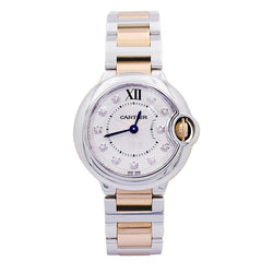 Montre CARTIER "Ballon Bleu de Cartier" en acier, or rose et diamant - Castafiore