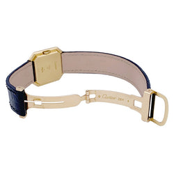 Montre Cartier, "Ceinture", or jaune, cuir. - Castafiore