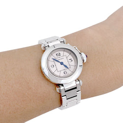Montre CARTIER, "Miss Pasha", en acier. - Castafiore
