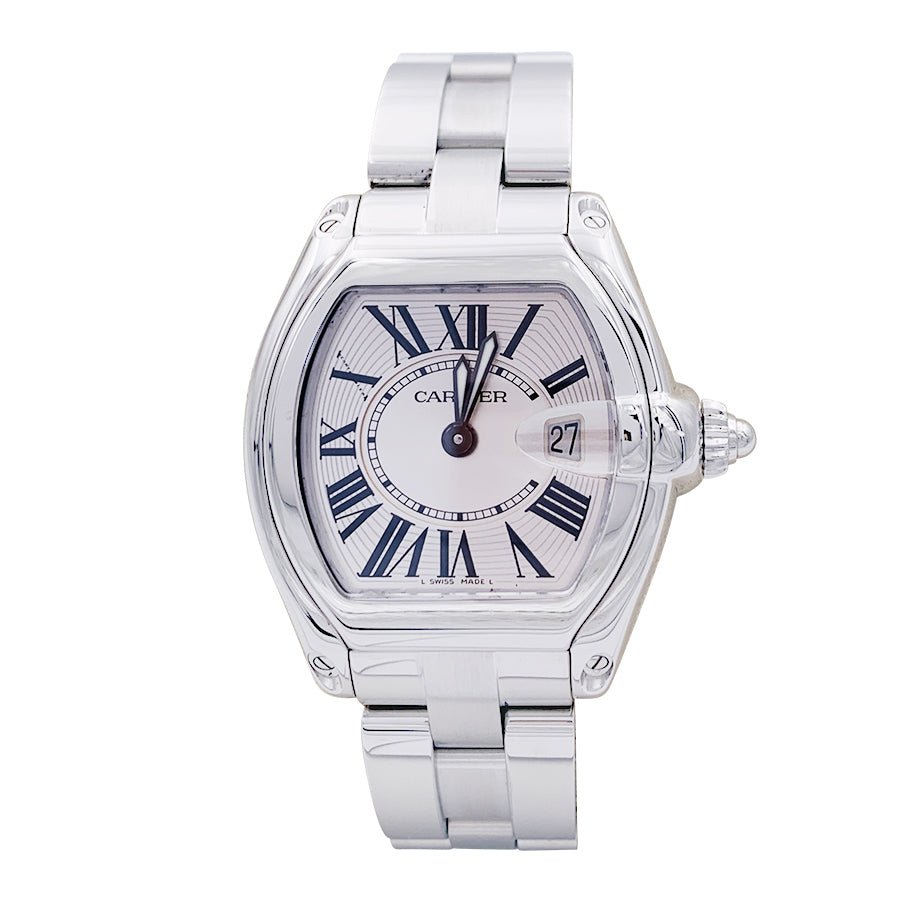 Montre CARTIER "Roadster", acier sur acier. - Castafiore