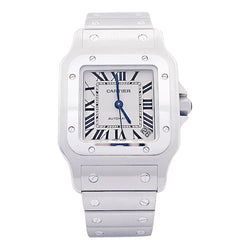Montre Cartier "Santos Galbée", acier. - Castafiore