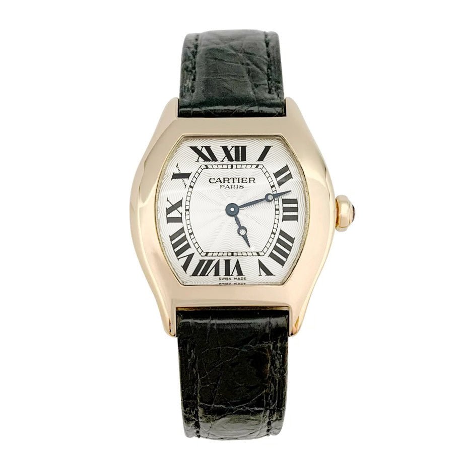 Montre Cartier, "Tortue", or rose. - Castafiore