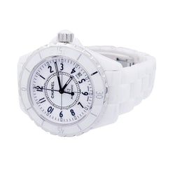 Montre CHANEL, "J12" en céramique blanche. - Castafiore