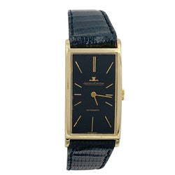 Montre JAEGER LECOULTRE, or jaune, cuir. - Castafiore