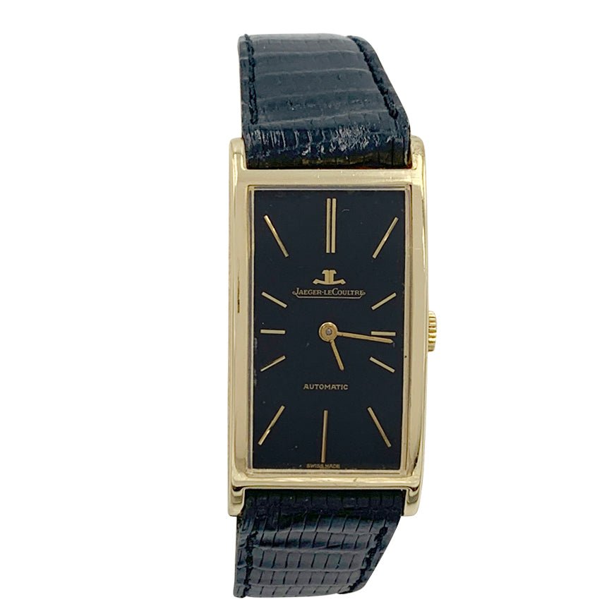 Montre JAEGER LECOULTRE, or jaune, cuir. - Castafiore