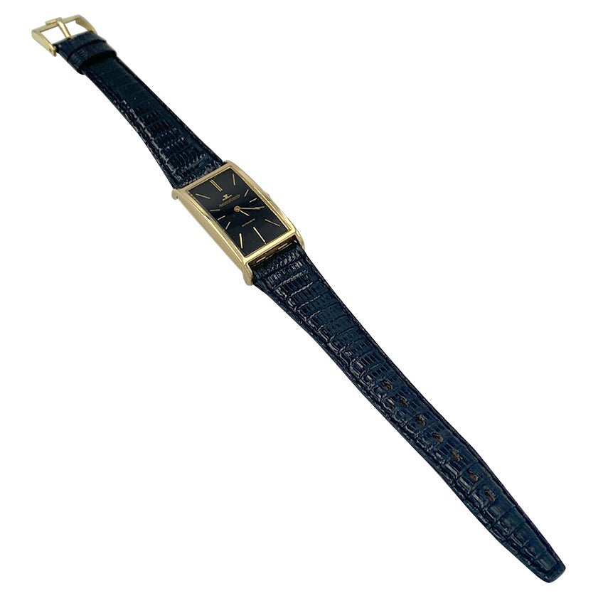 Montre JAEGER LECOULTRE, or jaune, cuir. - Castafiore