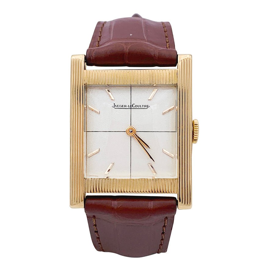 Montre Jaeger Lecoultre, or rose, bracelet cuir. - Castafiore