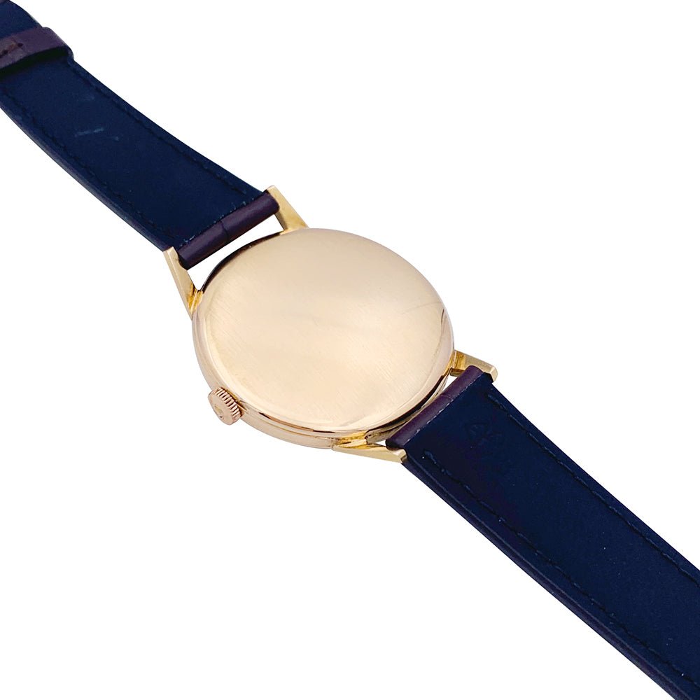 Montre Omega,"Jumbo", or rose, cuir. - Castafiore