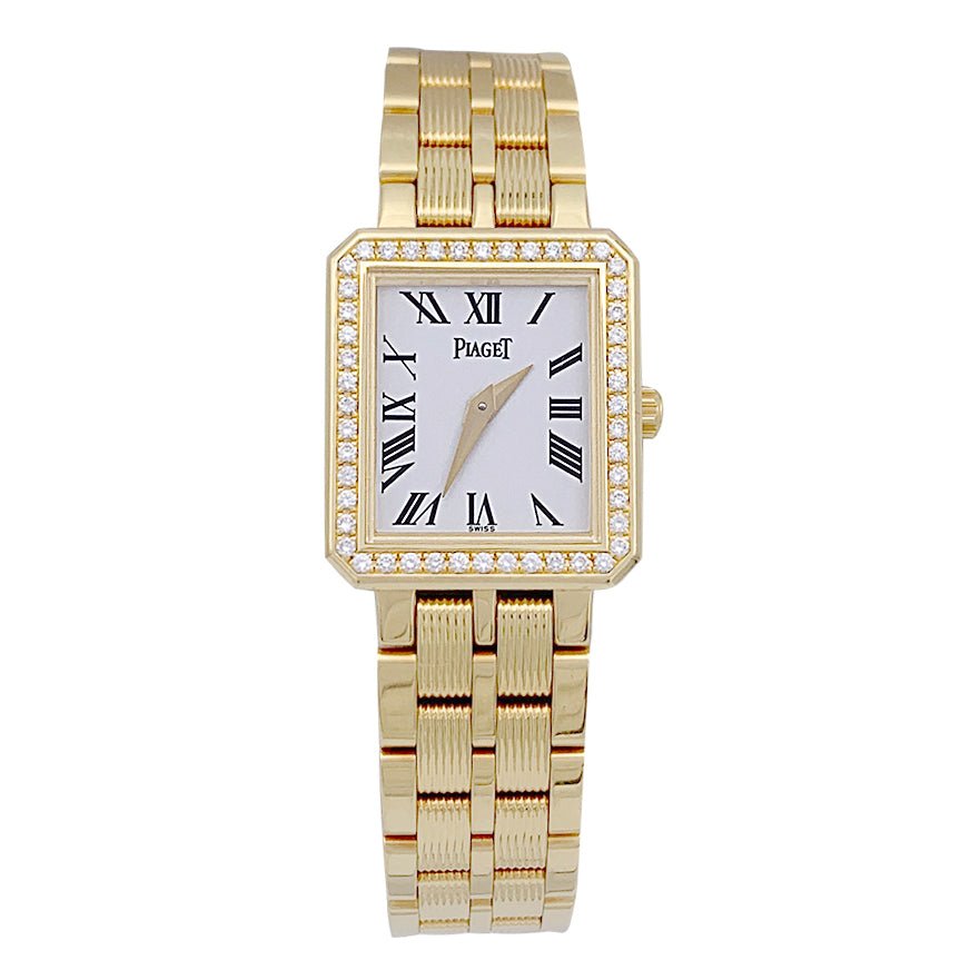Montre Piaget, "Protocole", or jaune et diamants. - Castafiore