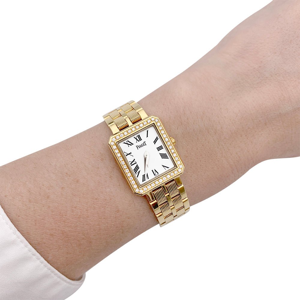 Montre Piaget, "Protocole", or jaune et diamants. - Castafiore