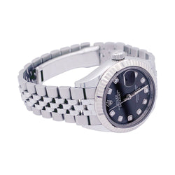 Montre Rolex "Datejust", acier, or blanc et diamants. - Castafiore