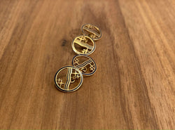 Paire de boutons de manchettes en or et email - Castafiore