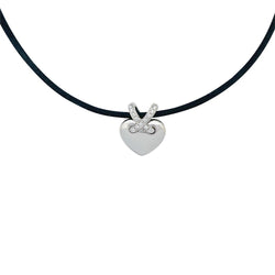 Pendentif CHAUMET cœur , collection "Liens", or blanc et diamants - Castafiore