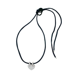 Pendentif CHAUMET cœur , collection "Liens", or blanc et diamants - Castafiore