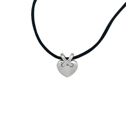 Pendentif CHAUMET cœur , collection "Liens", or blanc et diamants - Castafiore