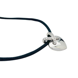 Pendentif CHAUMET cœur , collection "Liens", or blanc et diamants - Castafiore