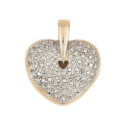 Pendentif coeur en 2 ors et diamants - Castafiore