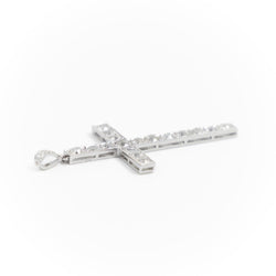 Pendentif croix en platine et diamants - Castafiore