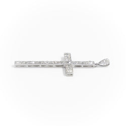 Pendentif croix en platine et diamants - Castafiore