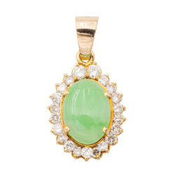 Pendentif en or jaune, diamants et jade jadéite - Castafiore