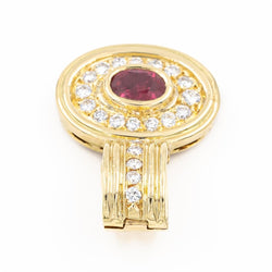 Pendentif en or jaune, diamants et rubis - Castafiore