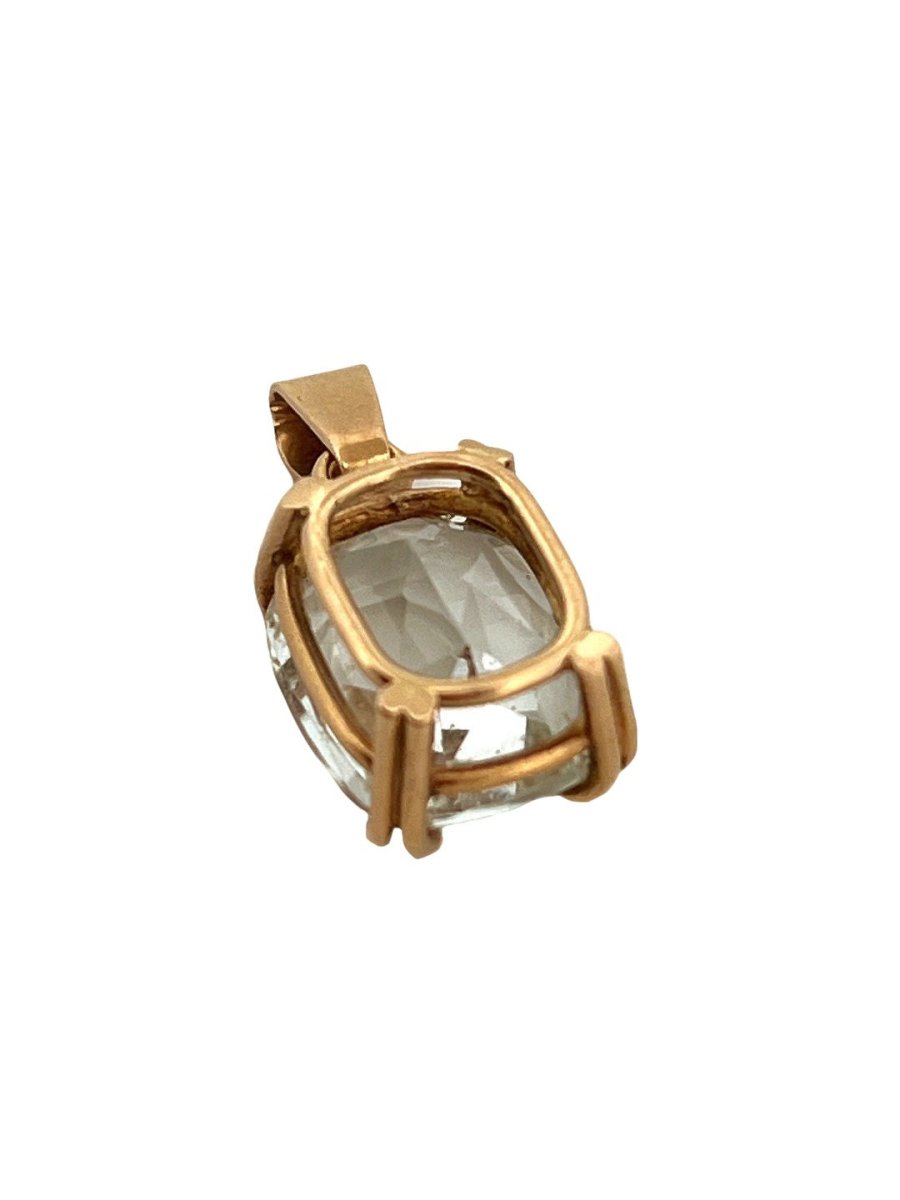 Pendentif en or jaune et aigue-marine - Castafiore