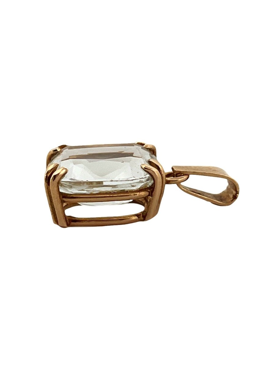 Pendentif en or jaune et aigue-marine - Castafiore