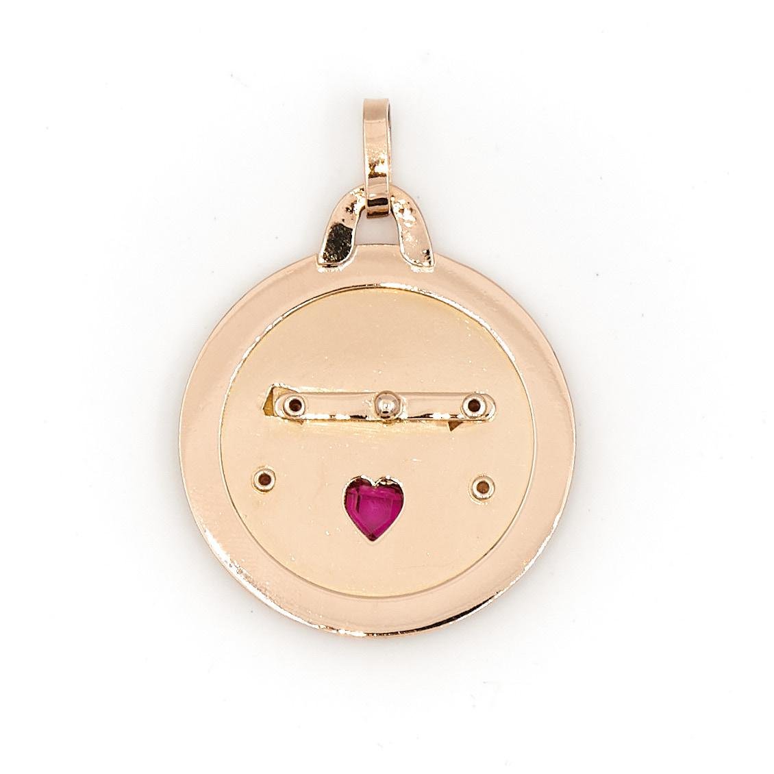 Pendentif Or jaune Rubis - Castafiore