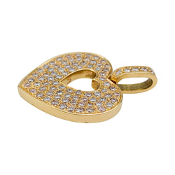 Pendentif Poiray, "Coeur secret", en or jaune et diamants - Castafiore