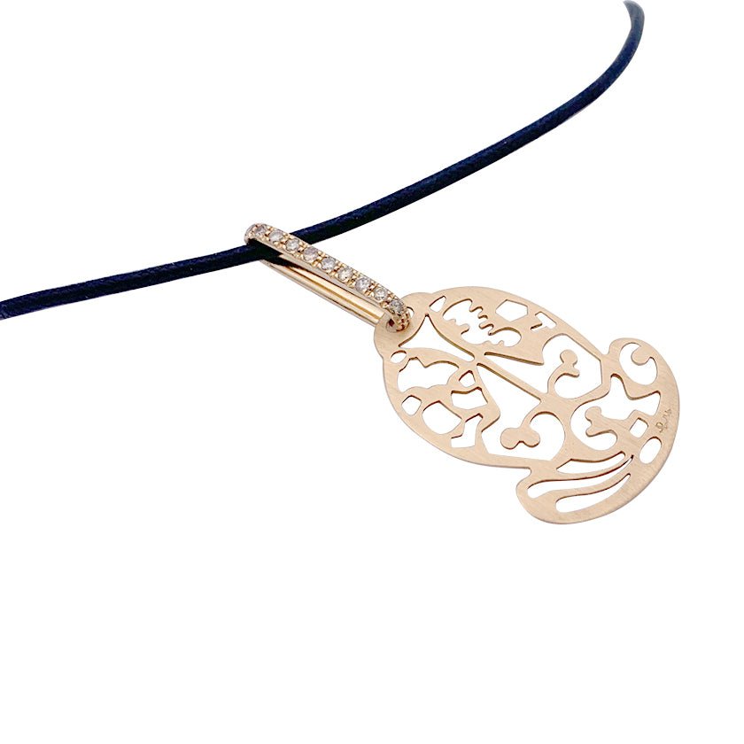 Pendentif Pomellato, « Ming », or rose, diamants bruns. - Castafiore