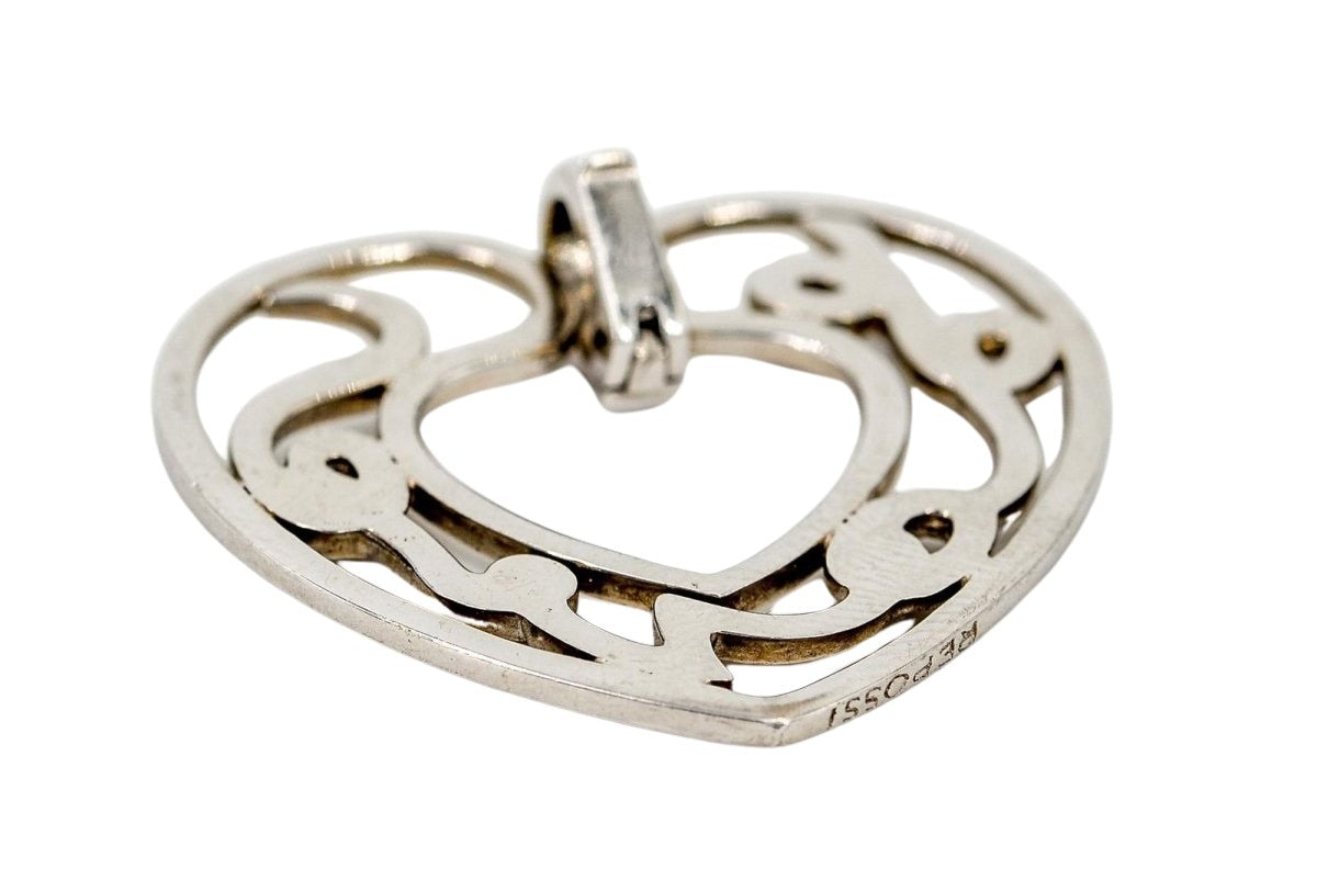 Pendentif REPOSSI "Love" en or blanc et diamants - Castafiore