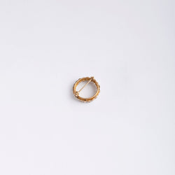Petite broche ronde circulaire diamants et perles fines - Castafiore