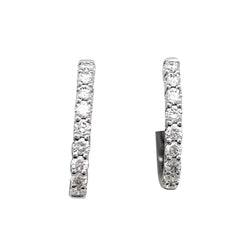 Petites créoles en or blanc et diamants - Castafiore