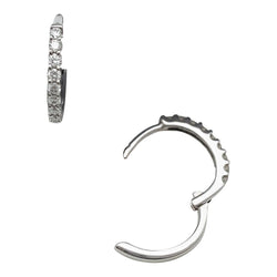 Petites créoles en or blanc et diamants - Castafiore