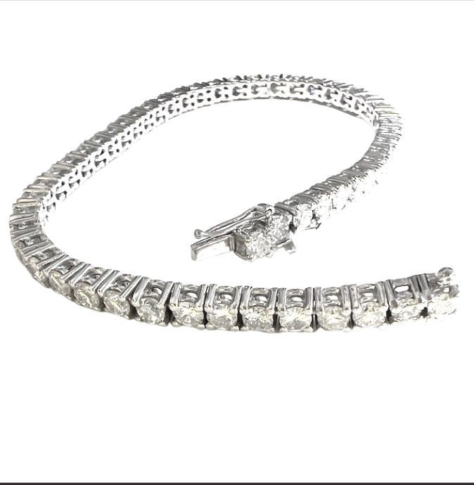 PULSERA RIVIERE de ORO 18 kts de DISEÑO CONTEMPORÁNEO y DIAMANTES - Castafiore