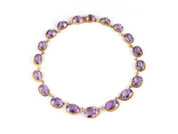 Ras de cou - Bracelet en or jaune et améthystes - Castafiore