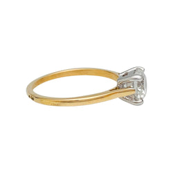 Solitaire diamant 1,03 carats deux ors - Castafiore