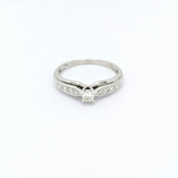 Solitaire or blanc et diamants - Castafiore