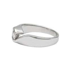 Solitaire or blanc serti d'un diamant - Castafiore