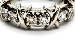 TIFFANY & CO. Bague Alliance Sixteen Stone Platine Diamant - Castafiore