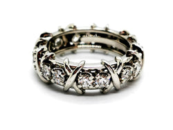 TIFFANY & CO. Bague Alliance Sixteen Stone Platine Diamant - Castafiore