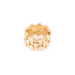 Trois bagues CHANEL en or jaune - Castafiore