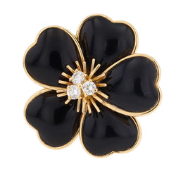 Van Cleef & Arpels Bague Rose de Noel Or jaune Diamant - Castafiore